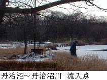 丹治沼から丹治沼川流入点