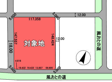 物件番号2(字沼ノ端908番1)の詳細図