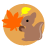 紅葉とリス 紅葉とリス