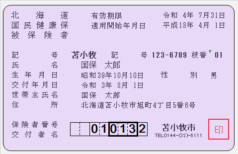 国民健康保険制度 加入 脱退 保険証再交付等 北海道苫小牧市