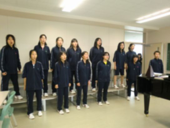 合唱部練習のようす