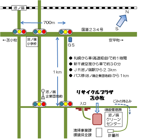 施設位置図 北海道苫小牧市