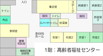 1階案内図(高齢者福祉センター)