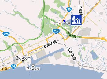 道の駅ウトナイ湖周辺図