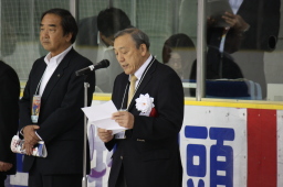 祝辞奥住恒二日本アイスホッケー連盟会長