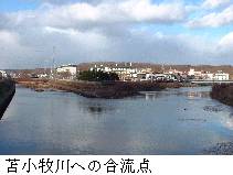 苫小牧川への合流点