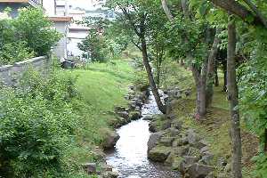 宮の森町内を流れる小泉の沢枝川