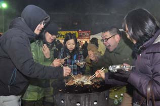 夜のしばれ焼き