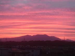 学校から見える樽前山