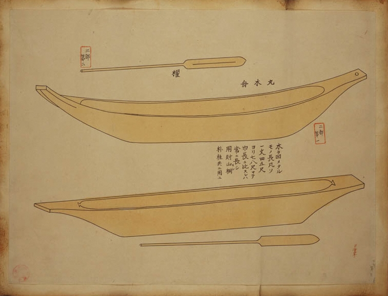 北海道指定有形文化財 アイヌ丸木舟及び推進具｜北海道苫小牧市